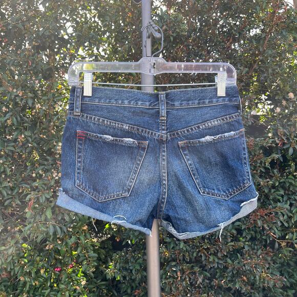 BDG Cotton Blue Denim Cut-Off Jean Shorts - Picture 2 of 6